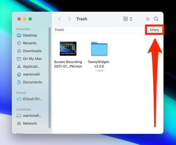 mac cleaner widget